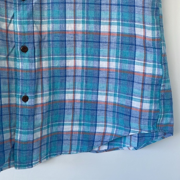 J. Crew Casual Short Sleeve Button Down Homespun Cotton Shirt Plaid Large - Picture 9 of 15